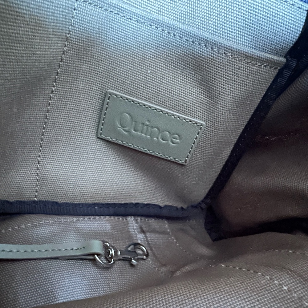 Quince Tan Canvas Tote with Black Strap - Picture 8 of 8